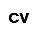 White circle with black initial: CV