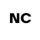 White circle with black initial: NC